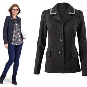 CAbi Gray Crew Blazer Jacket